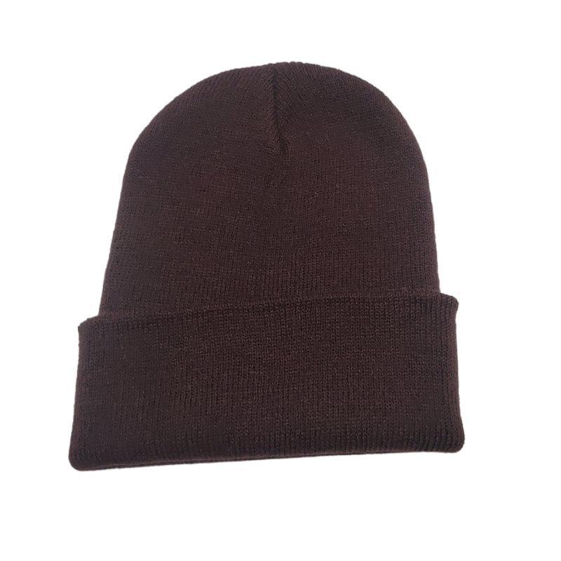 Уютные вязаные шерстяные шапки на осень и зиму - однотонные