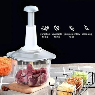 Многофункциональный кухонный комбайн - ручная мясорубка, измельчитель овощей, чеснока и перца чили, слайсер, роторный измельчитель, кухонный инструмент для фруктов