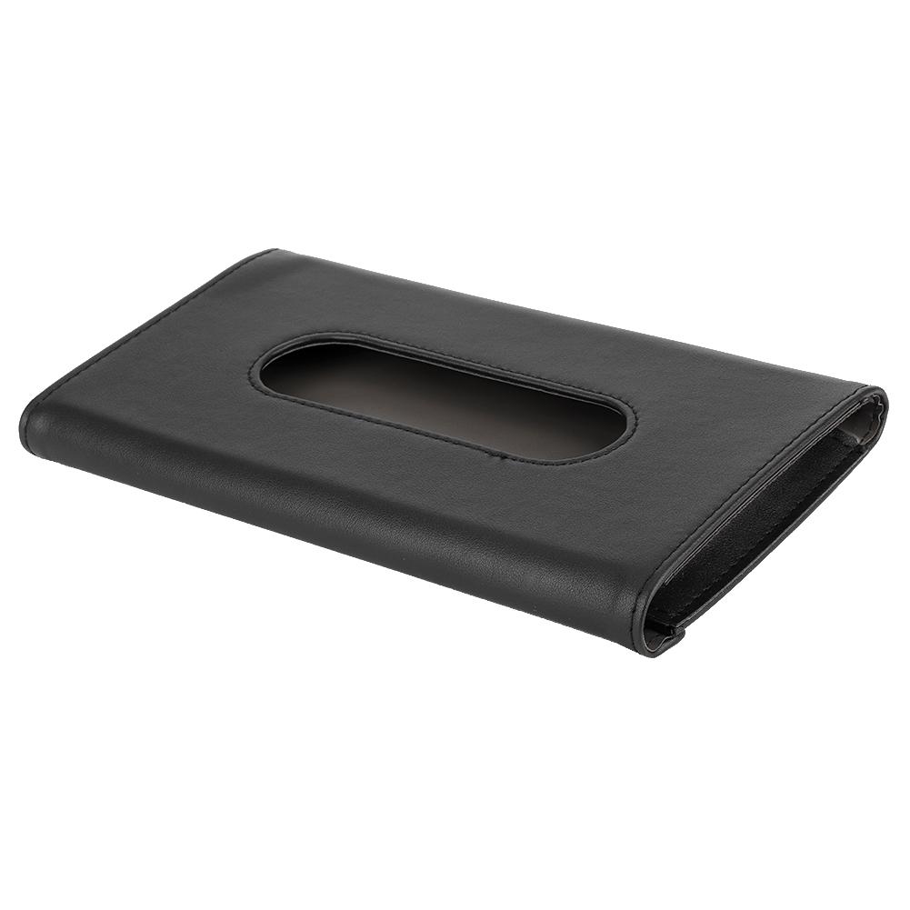 Portable PU Leather Car Sun Visor Tissue Boxes Dispenser Napkin Paper Towel Holder for SUV Truck