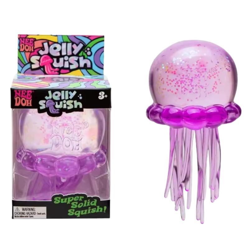 Assorted Color Needoh Jellyfish Fuzz Ball Squishy  Cute Jellyfish Design Stress Relief Relax Play Fun Toy Gift