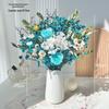 Immortal Rose & Eucalyptus Bouquet: Dried Hydrangea, Baby's Breath, Crystal Grass for Home Decoration & Living Room Arrangement