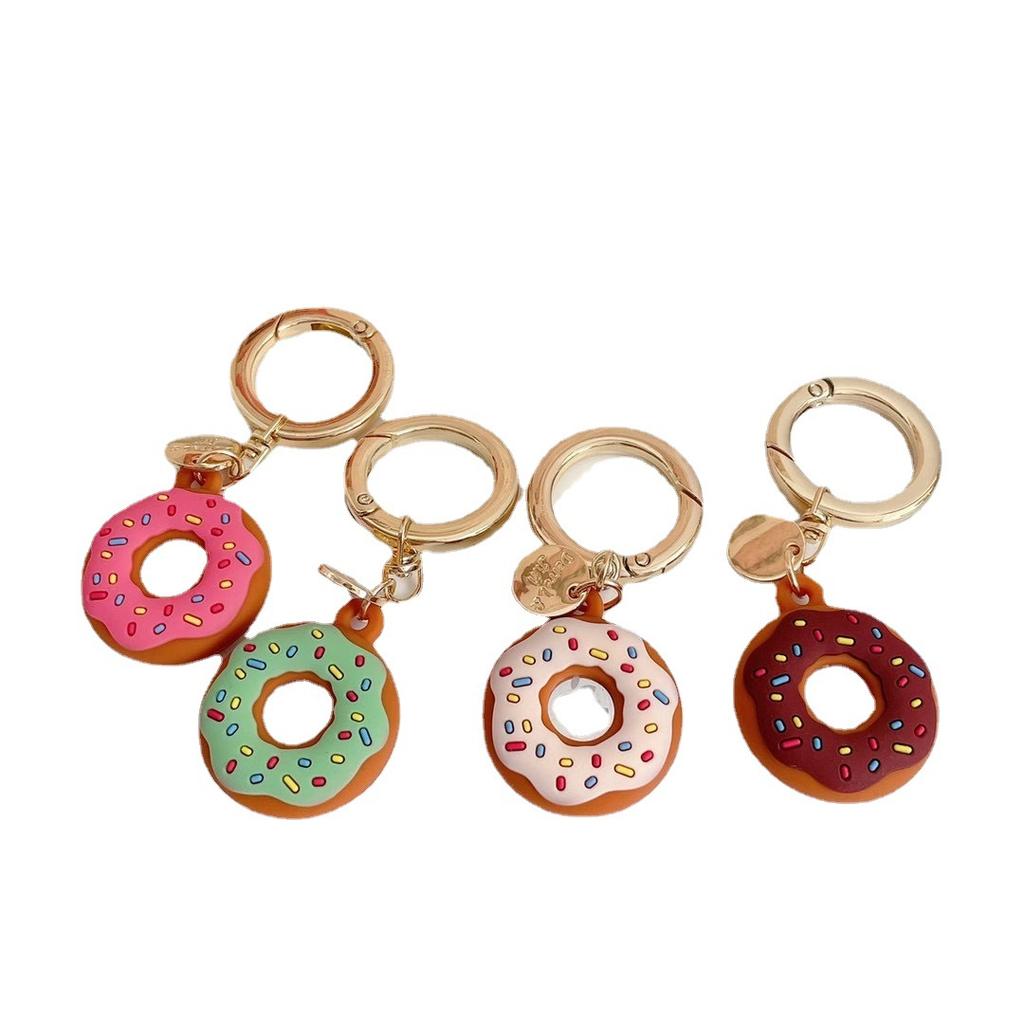 Cartoon Donut Silicone Case for Apple Airtag Case Dog Collar GPS Finder Protective Silicone Case for Apple Air Tag Tracker Case