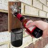 Wall Mount Bottle Opener Home Decoration Kitchen Gadget with Cap Catcher for Birthday Gift