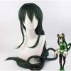 100CM Anime Boku No Hero Academia Tsuyu Asui Dark Green Long Wig Cosplay Costume My Hero Academia Synthetic Hair Women Party Wig