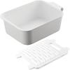 Yamazaki Magnetic Hook Bucket Washing Soaking Board Tower White 1832 10133 & 7.5L + Bucket-Compatible & (2-Piece Set)