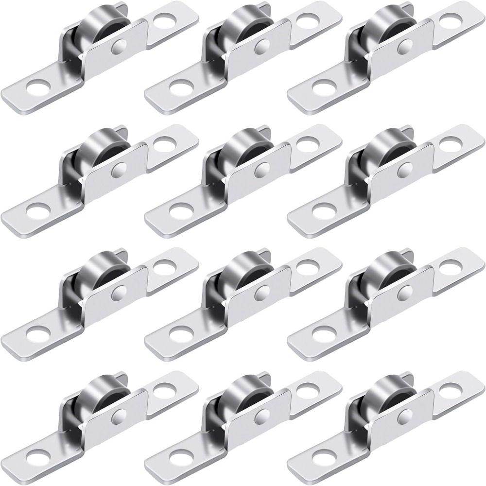 12 Pack Iron Sliding Axles Square Roller Assembly Durable Window Roller Windows, Cabinets, Doors