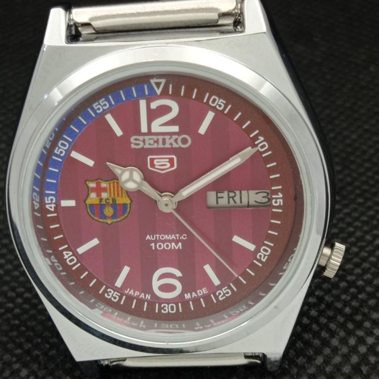 ВОССТАНОВЛЕННЫЕ ВИНТАЖНЫЕ SEIKO 5 AUTO 7009A ЯПОНИЯ МУЖСКИЕ D/D КРАСНЫЕ ЧАСЫ 610b-a318050-9 SKU610b-a318050