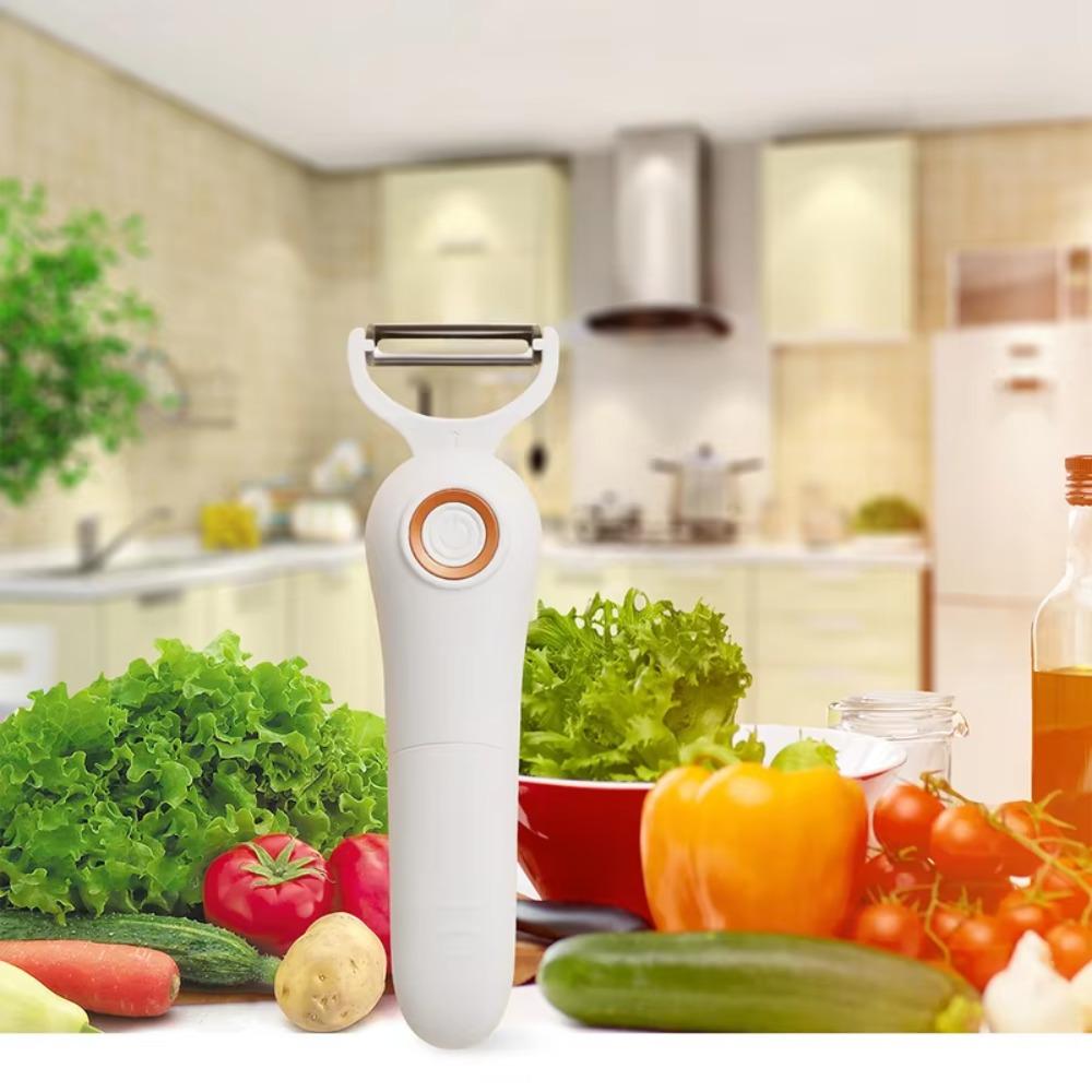 with 3 Cutter Heads Electric Vegetable Peeler Handheld Vegetable Slicer Peeling Machines  Salad