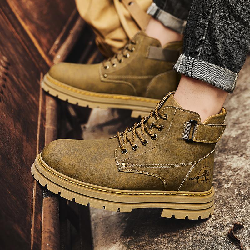 Luxury Brand Men Fashion Ankle Boots Breathable Antiskid Outdoor Hiking Boots Autumn New Shoes Light Non-slip Men Desert Boots
