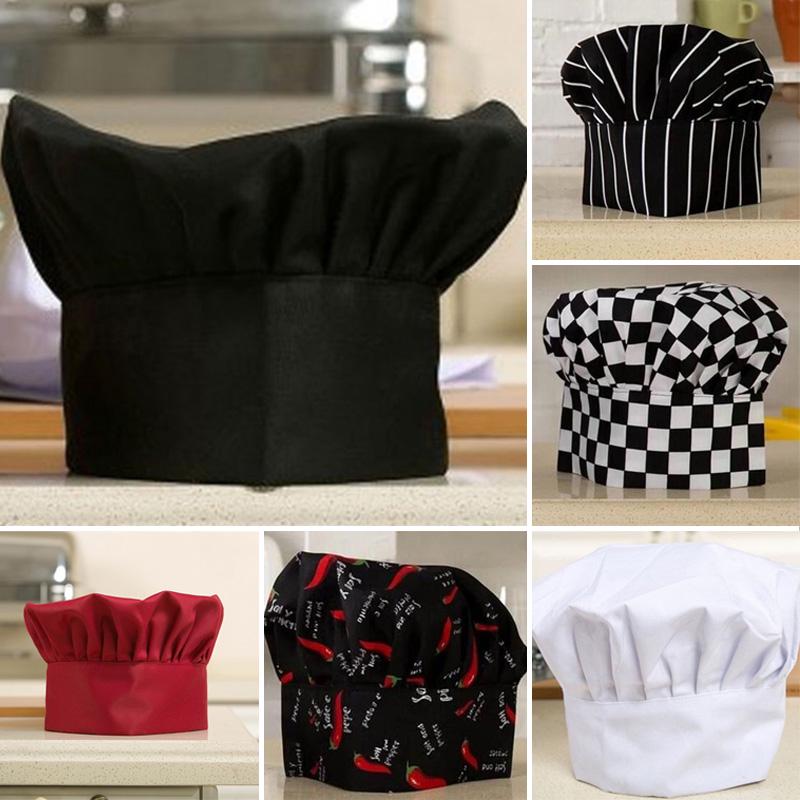 Comfortable Cook Catering Hat Adjustable Men Kitchen Baker Chef Elastic Soft Cleaning Cap