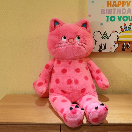 Плюшевая кукла в форме кота в горошек, плюшевая игрушка, прочная, мягкая, удобная, мягкая игрушка для украшения дома