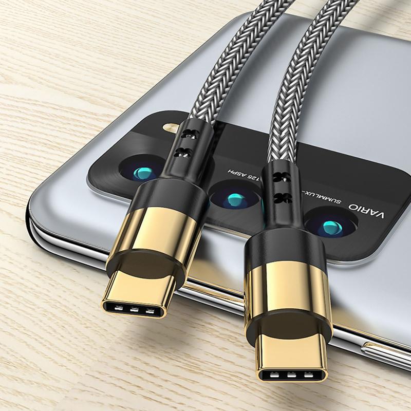 VAORLO Зарядный кабель USB C — USB Type C, 60 Вт для Samsung S20, 5A CC, для MacBook iPad Pro, быстрая зарядка 4.0