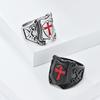 European and American Style Crusade Legion Shield Titanium Steel Ring Ring