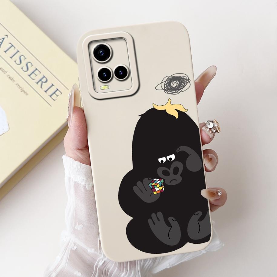For Vivo Y33s Case V2109 Shockproof Cover Cute Dinosaur Panda Fundas Cases For Vivo Y21 2021 Y21A Y21S Y21T Y33T VivoY33s Bumper