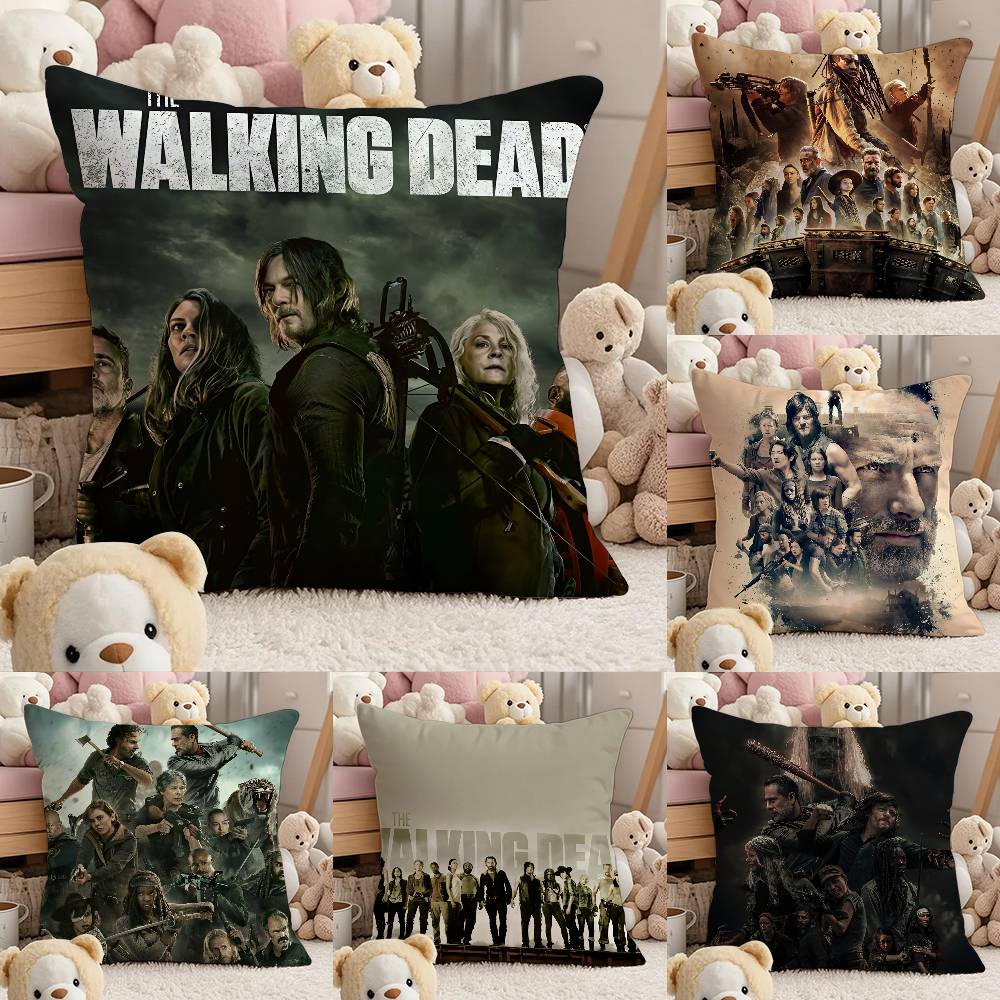 Наволочка The W-walking dead Уютная Подушка для диван-кровати Шёлковая элегантная Невидимая молния Индивидуальная Декоративная наволочка