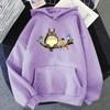Anime My Neighbor Totoro Harajuku Hoodie Women Studio Ghibli Kawaii Totoro Print Sweatshirt Funny Cartoon Tops Hooded Female Y2k