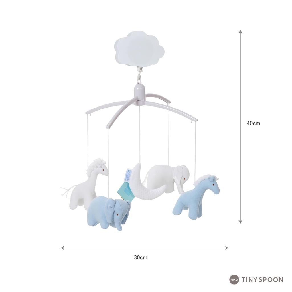 Traseria Кровать Merry Animal Moon Ручной завод музыкальная шкатулка детская кроватка игрушка для сна Baby Merry Baby Подарок Подарок (синий)