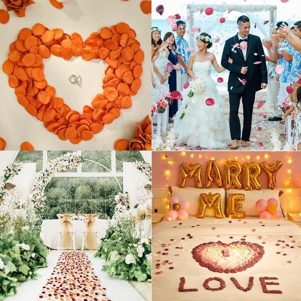 30/50/100pcs Silk Artificial Rose Flowers Rose Homme Decor Silk Rose Petals Aisle Runners