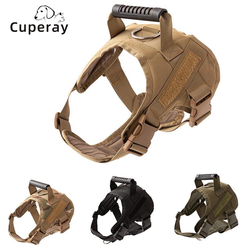 Classic Tactical Dog Harness Vest with Handle,Military Dog Harness for Large Medium Dogs Adjustable Dog Vest Harness for Walking Hiking