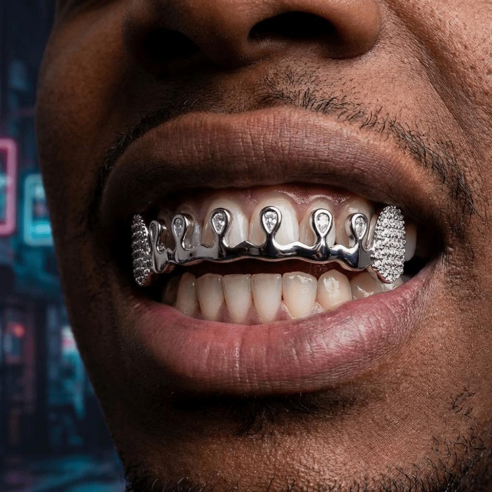 Removable Rhinestone Tooth Caps Punk Charm Teeth Grillz Gift Hiphop Teeth Grillz  Dental Crown