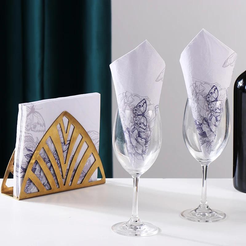 20pcs/Pac 33*33cm 2-Ply Disposable Party Napkin Floral Pattern