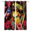 Bamboo And Frog Window Curtains Curtains for Living Room Decorative Items Living Room