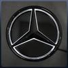 Car Sticker 2025 Hot For Mercedes Benz Fit For Mercedes Benz Chrome Silver Front Grille Mirror Star LED White Illuminated Emblem