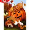 5d Diamond Painting Cat Full Square/round Dog Diamond Embroidery Cross Stitch Halloween Home Decor