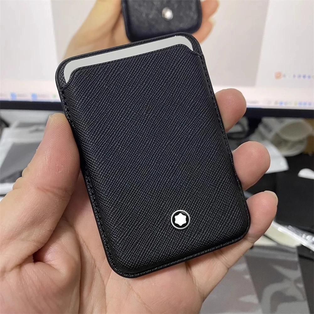 Высококачественный Минималистичный Бизнес Прочный Магнитный Кожаный Держатель для Карт для IPhone 17 Pro Max 16 15 14 13 12 Портативный Кошелек Сумка для Карт Карманный Слот