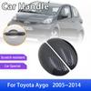 Carbon Fiber Door Handle Cover Fit for Toyota Aygo MK1 2005 2006 2007 2008 2009 2010 2011 2012 2013 2014 Car Accessories