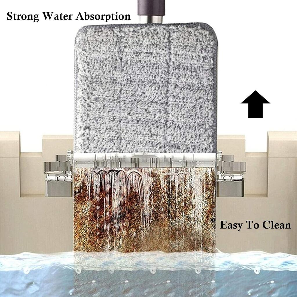 Wiper Replacement Cover 8 Pieces Microfiber Pads Flat Washable Suction Mop Pad Hair Removal Wipe For Most Floor Types Machine Washable