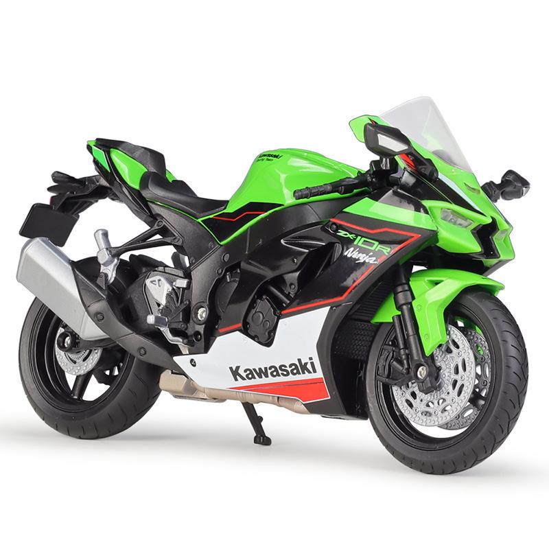 Welly 1/12 2021 Kawasaki Ninja ZX-10R Alloy Motorcycle Model Simulation Diecast Metal Scale Motorcycle Model Childrens Toy Gifts