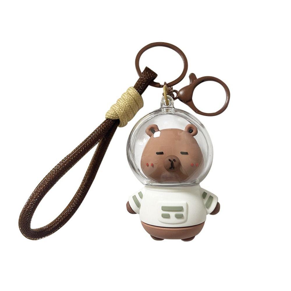 Брелок с изображением астронавта Капибалы, силикагель, брелок с капибарой, сумка с животными, подвесная сумка для мальчиков