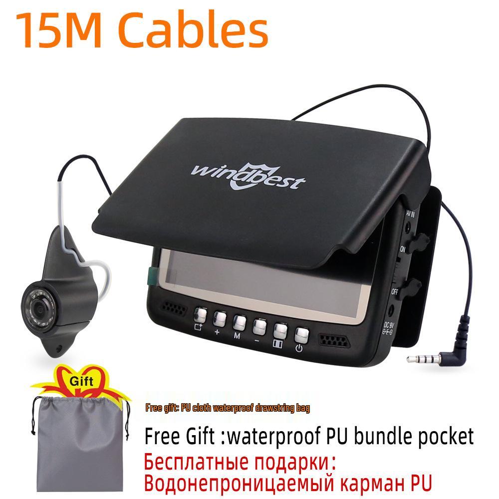 Рыбопоисковый эхолот с камерой для подводной съемки 4,3 дюйма с функцией обнаружения якоря