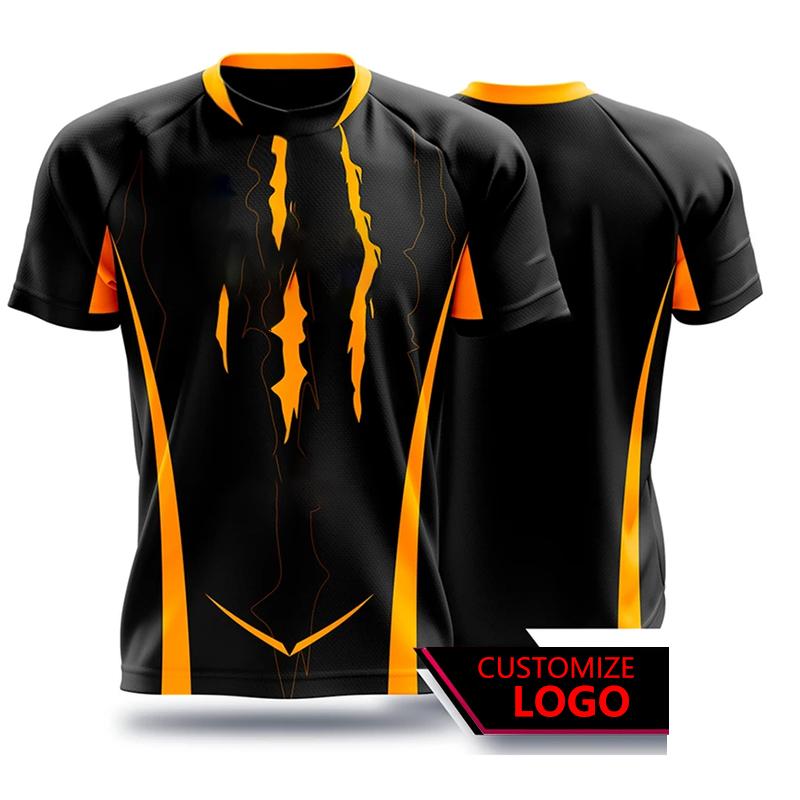 Летняя футболка с принтом 3D Game Wear Мужская быстросохнущая Esports с коротким рукавом Модные футболки для мальчиков Большие топы для фитнеса