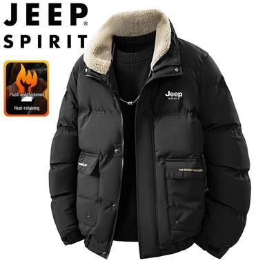 Мужская зимняя куртка JEEP SPIRIT с воротником-стойкой и утеплителем
