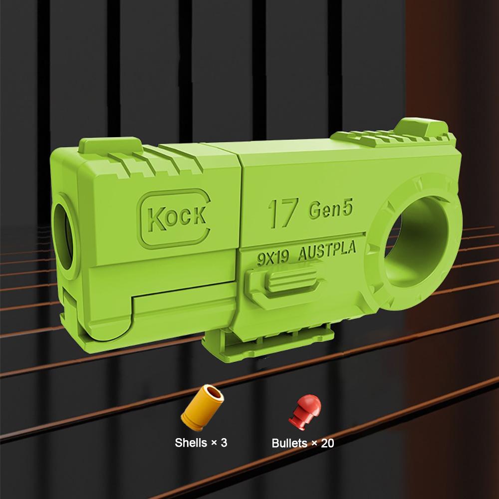 Toy Gun For Kids EDC Decompression Shell Ejecting Ring Pistol Anxiety Autism Stress Relief