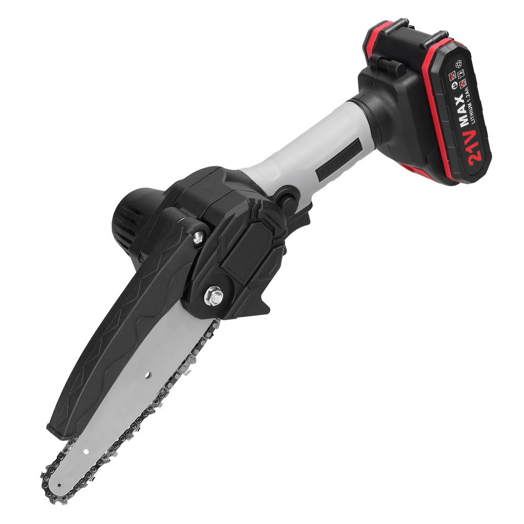 21 В 6-дюймовые портативные электрические обрезные пилы, маленькая бензопила для раскалывания древесины, щеточный двигатель, одна рука