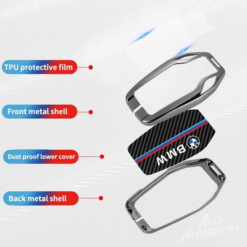 MLKL5 Car Key Case Cover Bag Keychain Accesories For Bmw 1 3 5 7 Series X1 X3 X5 X6 X7 F30 G20 F34 F31 G30 G01 F15 G05 I3 M4 Series