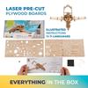 Ugears Combat Drone Bayraktar TB2 70189 Wooden Puzzle, Crafts & Models, No Glue or Tools Required, for Adults