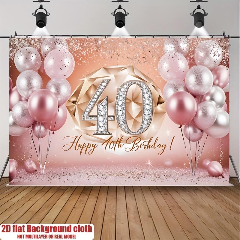 2D plane background decoration photos for a 40th birthday party polyester banner decorations