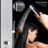 Brushed Nickel Shower Hand Shower Panel Tower Rain Waterfall Massage System Jet Tub Tap & Tub Spout Tower Shower Column