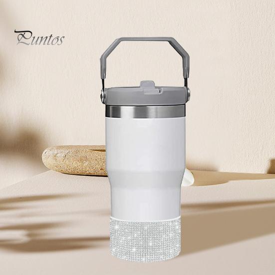 Силиконовый чехол со стразами для стакана 40 унций, блестящий чехол для бутылки с водой, нижний рукав, противоскользящий, игристый, аксессуары для стакана