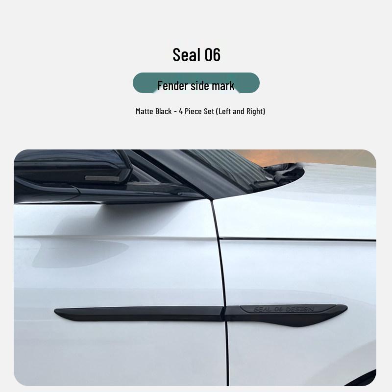 BYD Seal Rearview Mirror Carbon Fiber Protective Cover - Black Warrior