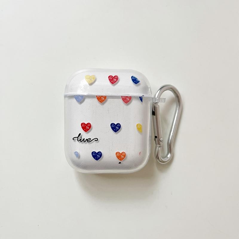 Прекрасный красочный защитный чехол с сердечком для AirPods 1 2 3 airpods pro airpods pro 2, чехол с защитой от падения для наушников Bluetooth