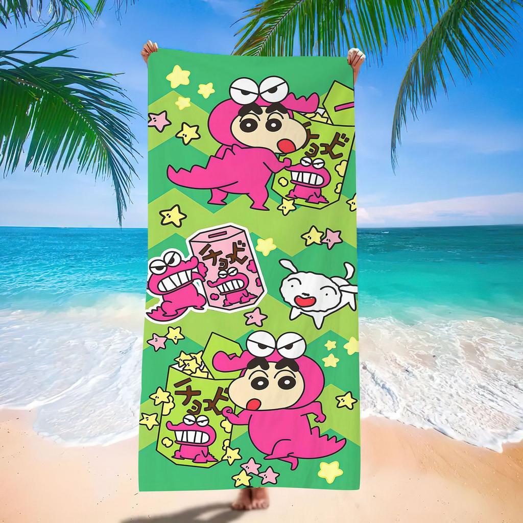 Extra Large Kids Quick Dry Bath Towel Cartoon Character Digital Print Double Sided Flannel Microfiber Beach Towel