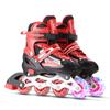 Adjustable Illuminating Inline Skates with Light Up Wheels for Kids and Adults for Girls and Boys