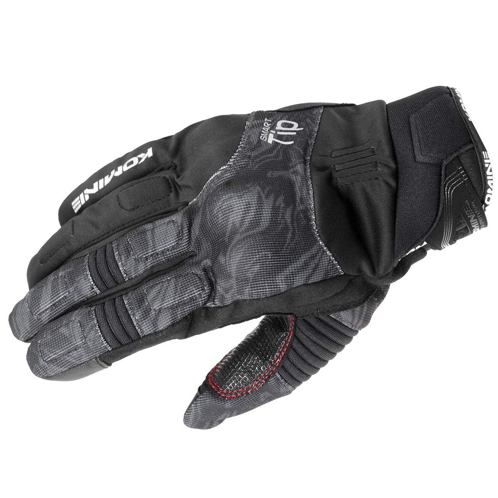 KOMINE Protective Winter Gloves for Motorcycles Black Marble L 1136 For and Spring Waterproof Cold Protection Stretch Material GK-818 Fall, Winter,
