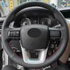 Braids On Steering Wheel For Toyota Fortuner 2016 2017 2018 Hilux 2015- Car Steering Wheel Hand Stitched Leather