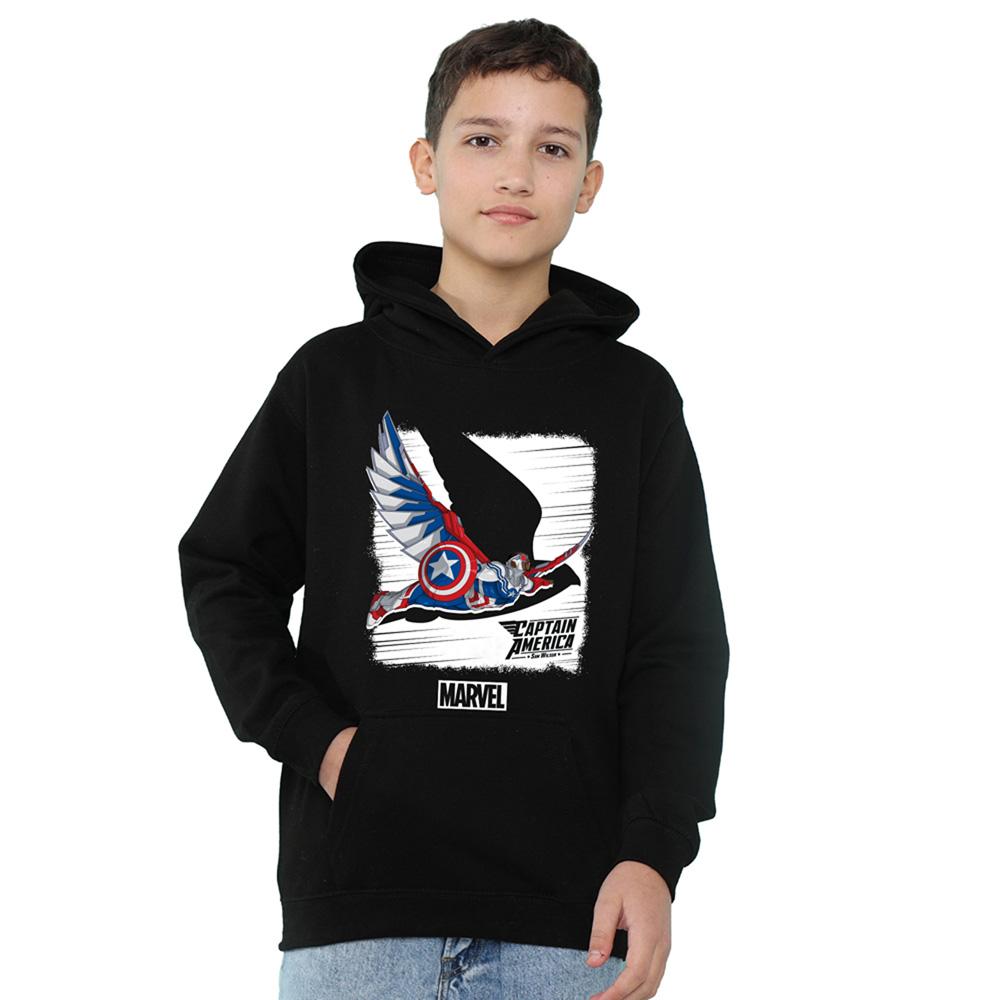 Captain America Childrens/Kids Falcon Heather Pull Over Hoodie